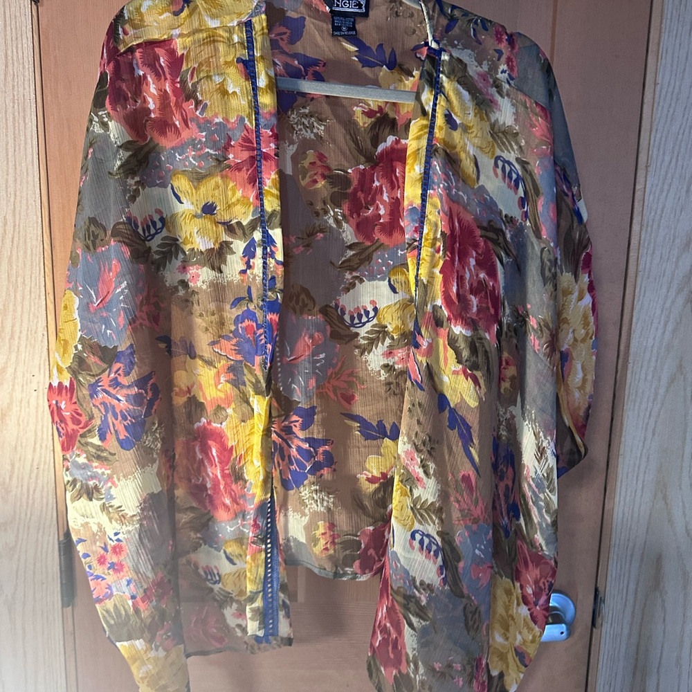Angie Floral Sheer Kimono